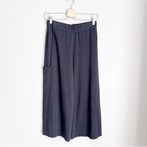 PLANET Pima Cotton Crop Gaucho Pants Cargo Black Size 1 4 6 8 wide leg